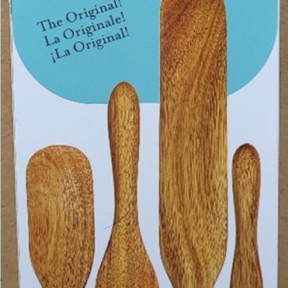 Acacia Wood 4 piece spurtle set - Picture 2 of 11
